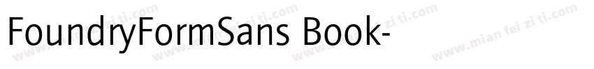 FoundryFormSans Book字体转换